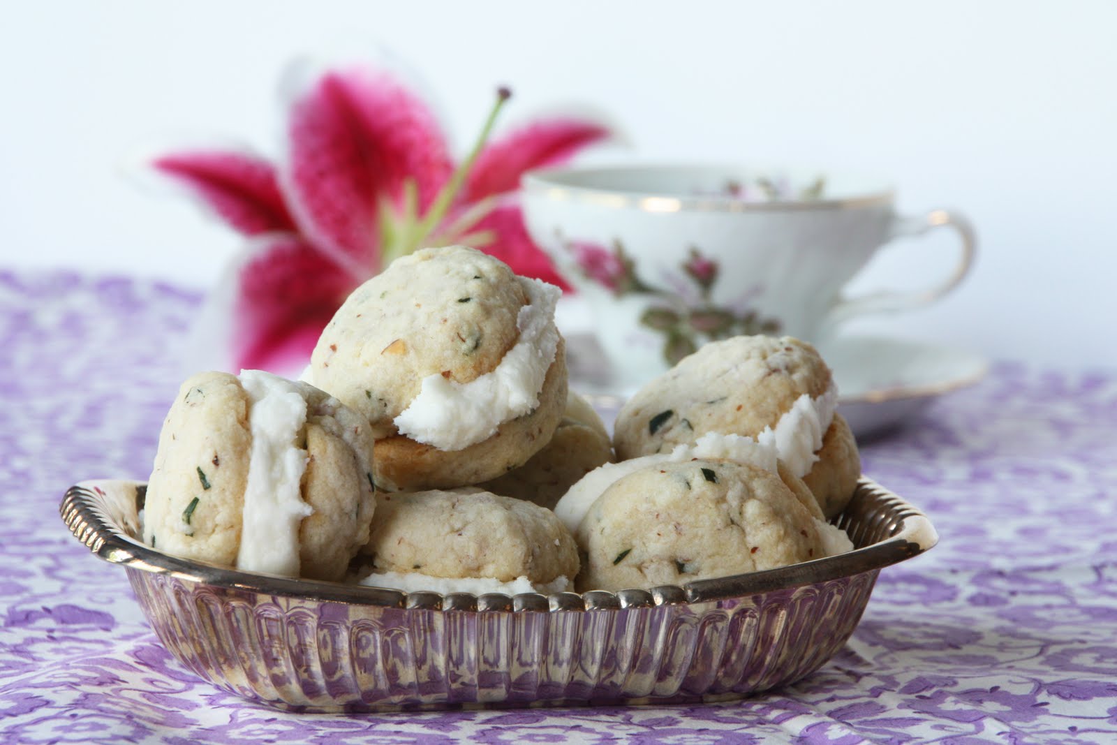 Sprinkle Charms Almond Tarragon Sandwich Cookies