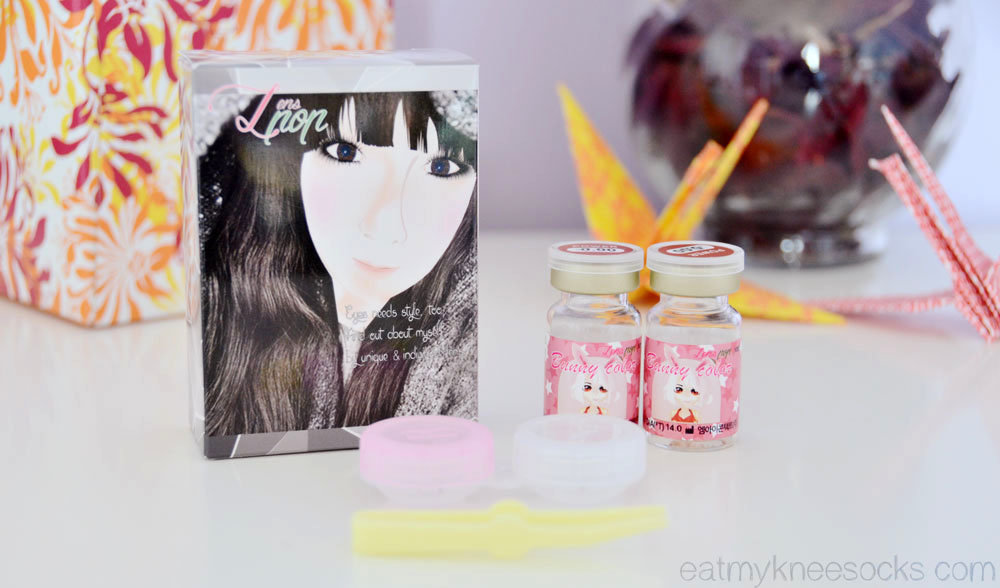 {Review} Bunny Color Brown Circle Lenses from Klenspop - Packaging The package from Klenspop came with the Bunny Color Brown lenses, a free lens case, and a set of tweezers.