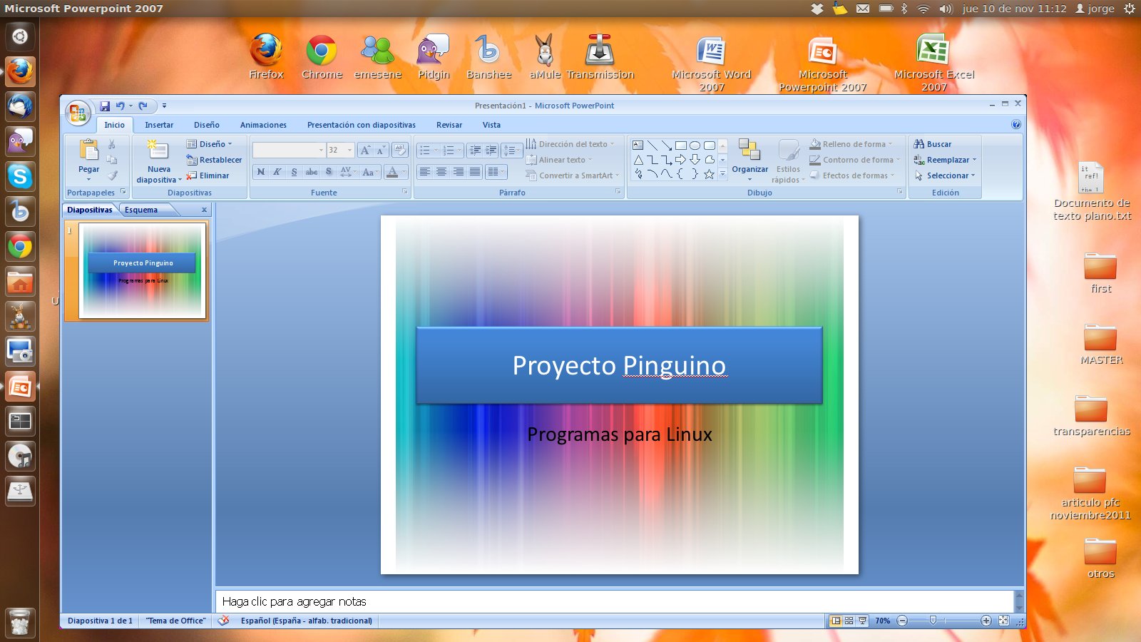 Suites ofimaticas para Linux Open Office / Libre Office , KOffice