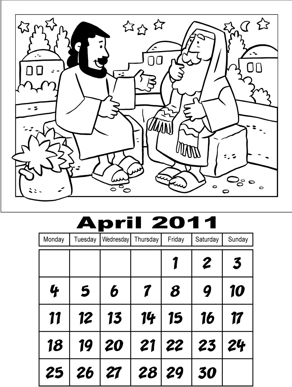 My Little House Calendar For April 2011