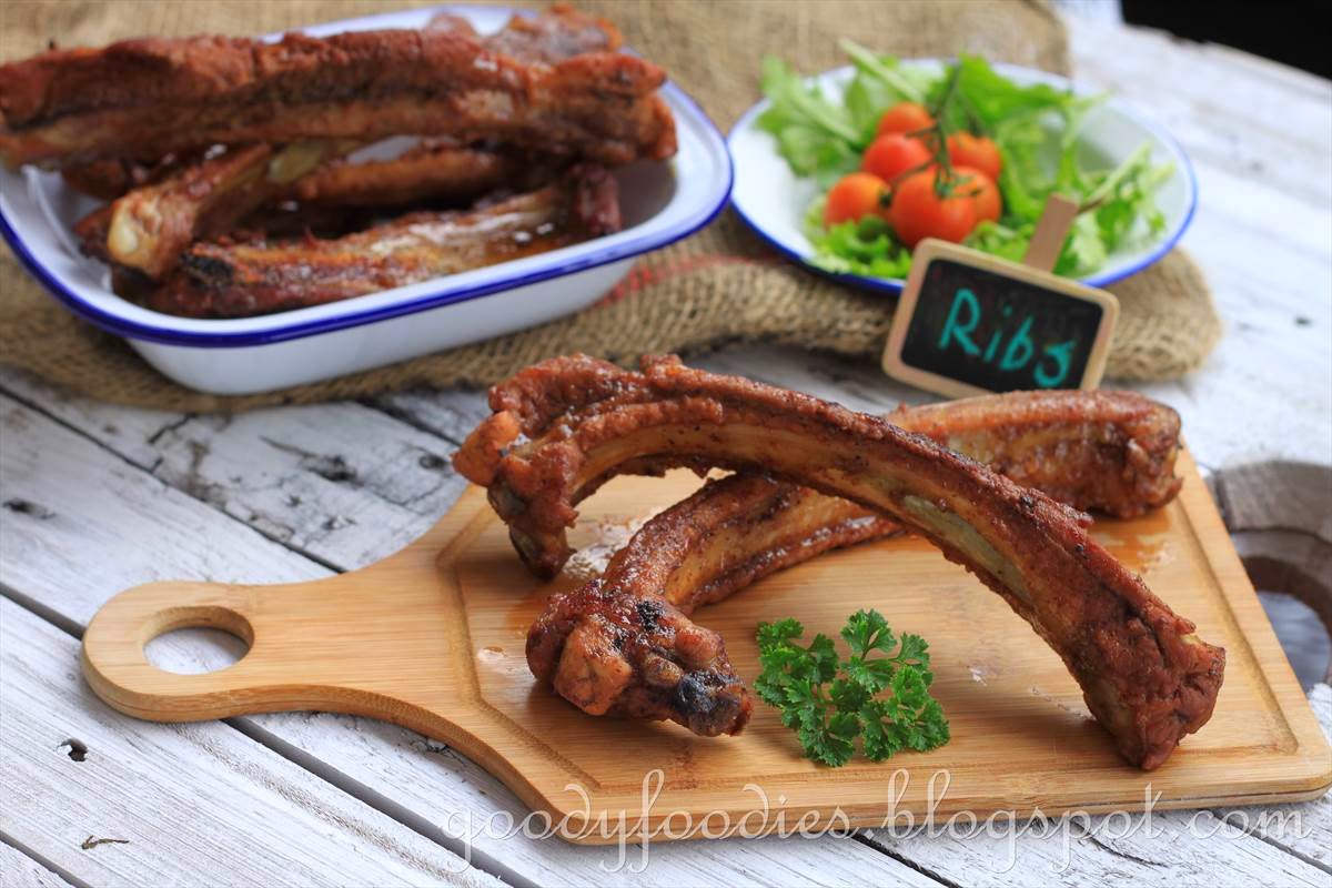 GoodyFoodies Recipe HoneyMustard Glazed Pork Ribs in Oven and