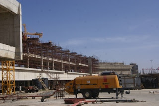 recent pictures of Terminal 4's construction