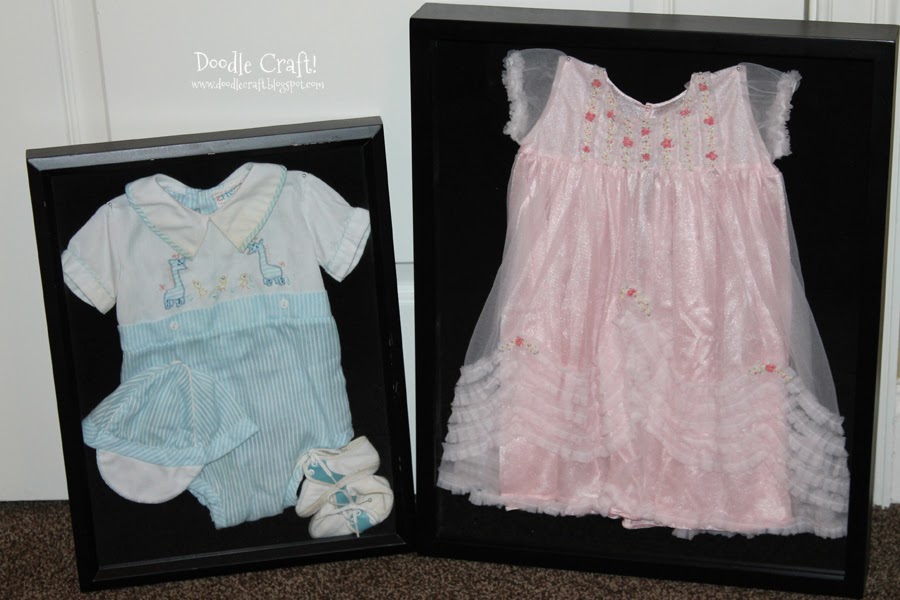 Baby Blessing Outfits In Shadow Boxes
