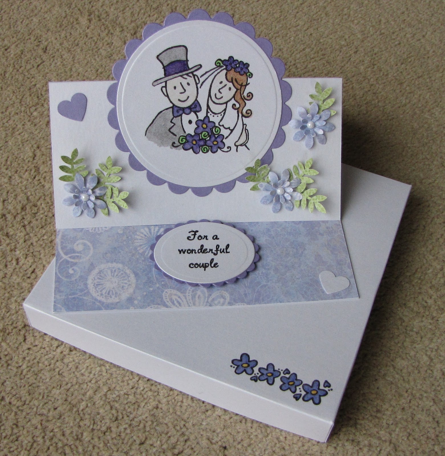 Handmade by Kath Wedding Easel Card