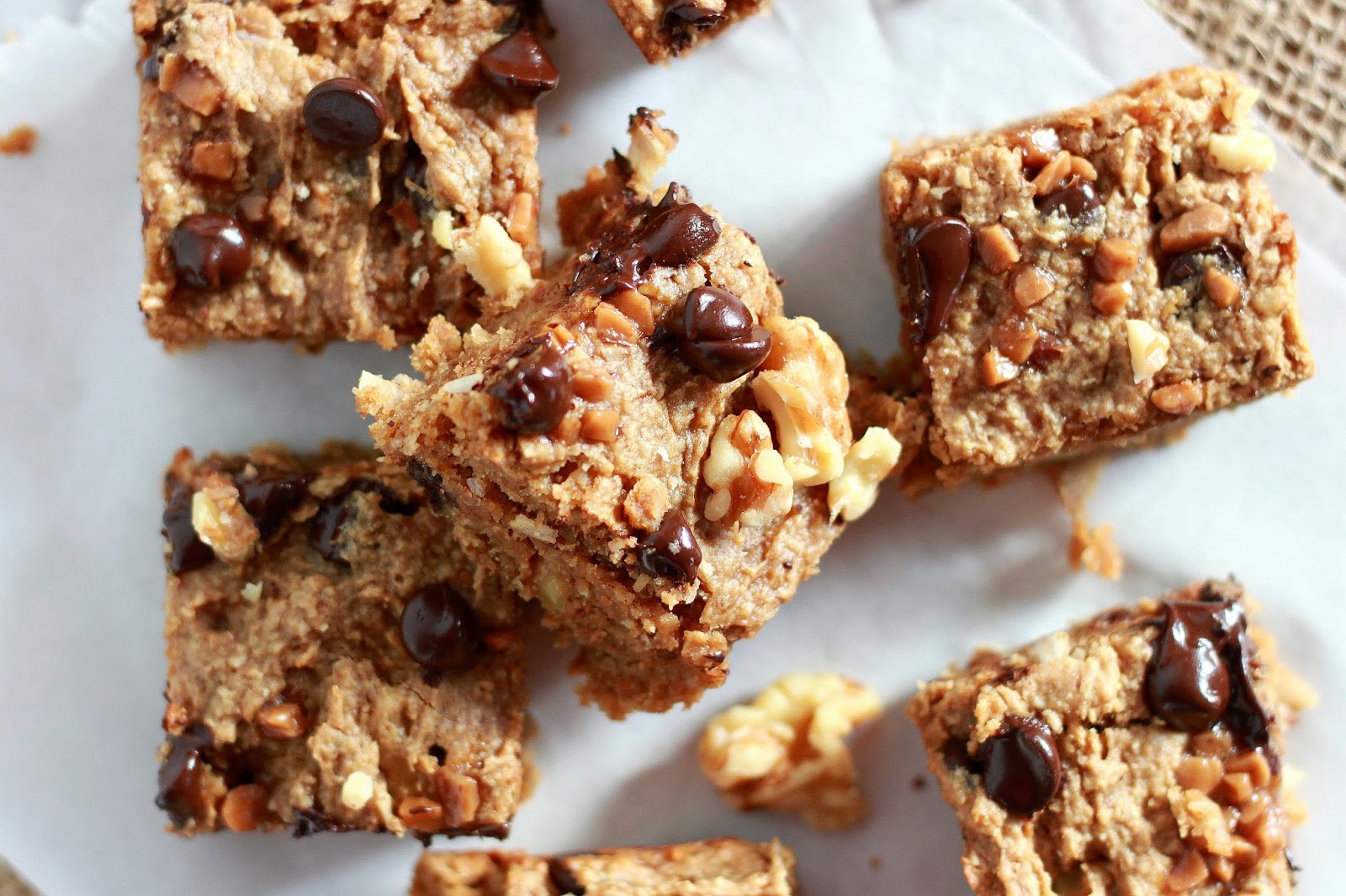 Feeding My Addiction Banana Walnut Breakfast Bars