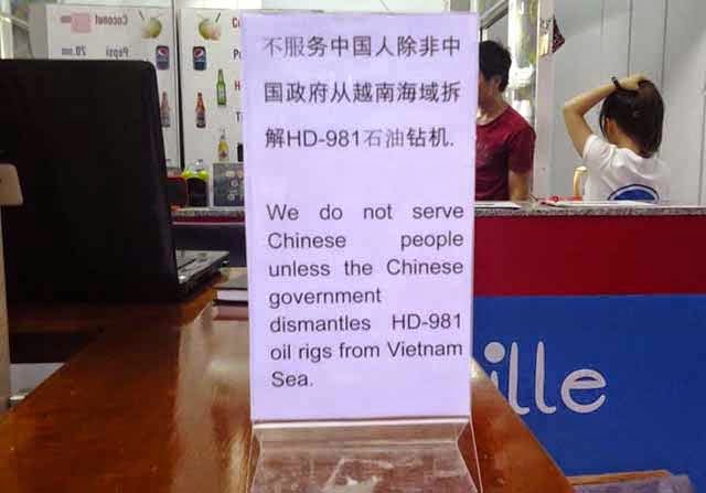 An Burgeoning Trend of Not Serving Chinese Nationals In Nha Trang Is Despicable images975083 f3dnochina4 An Burgeoning Trend of Not Serving Chinese Nationals In Nha Trang Is Despicable