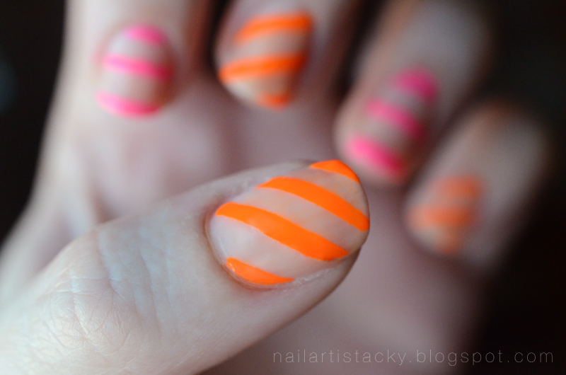 Nail Art Is Tacky Nude & Neon