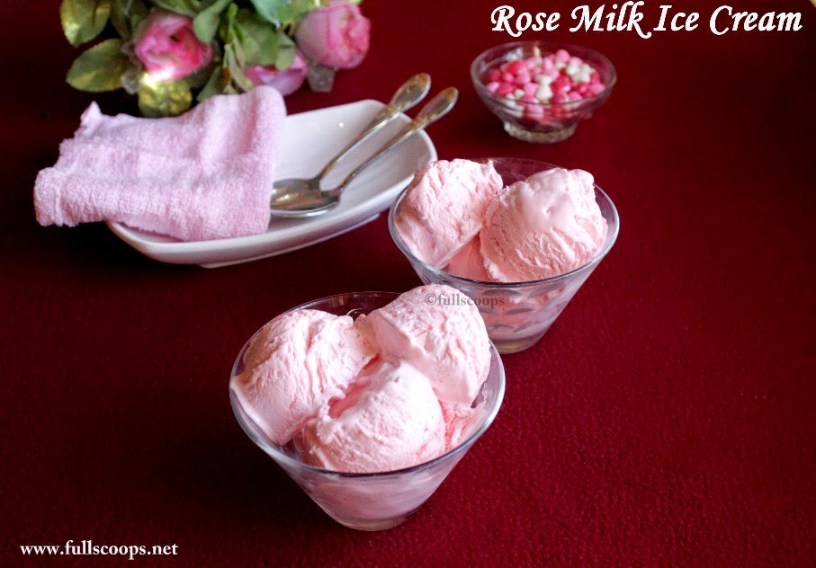 Rose Milk Ice Cream Full Scoops A food blog with easy,simple