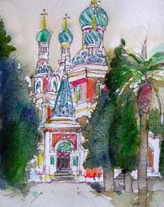 Russian Orthodox Church, L'Eglise Russe, Nice, France