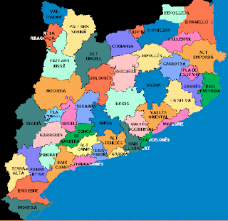 Mapa de Cataluna Región