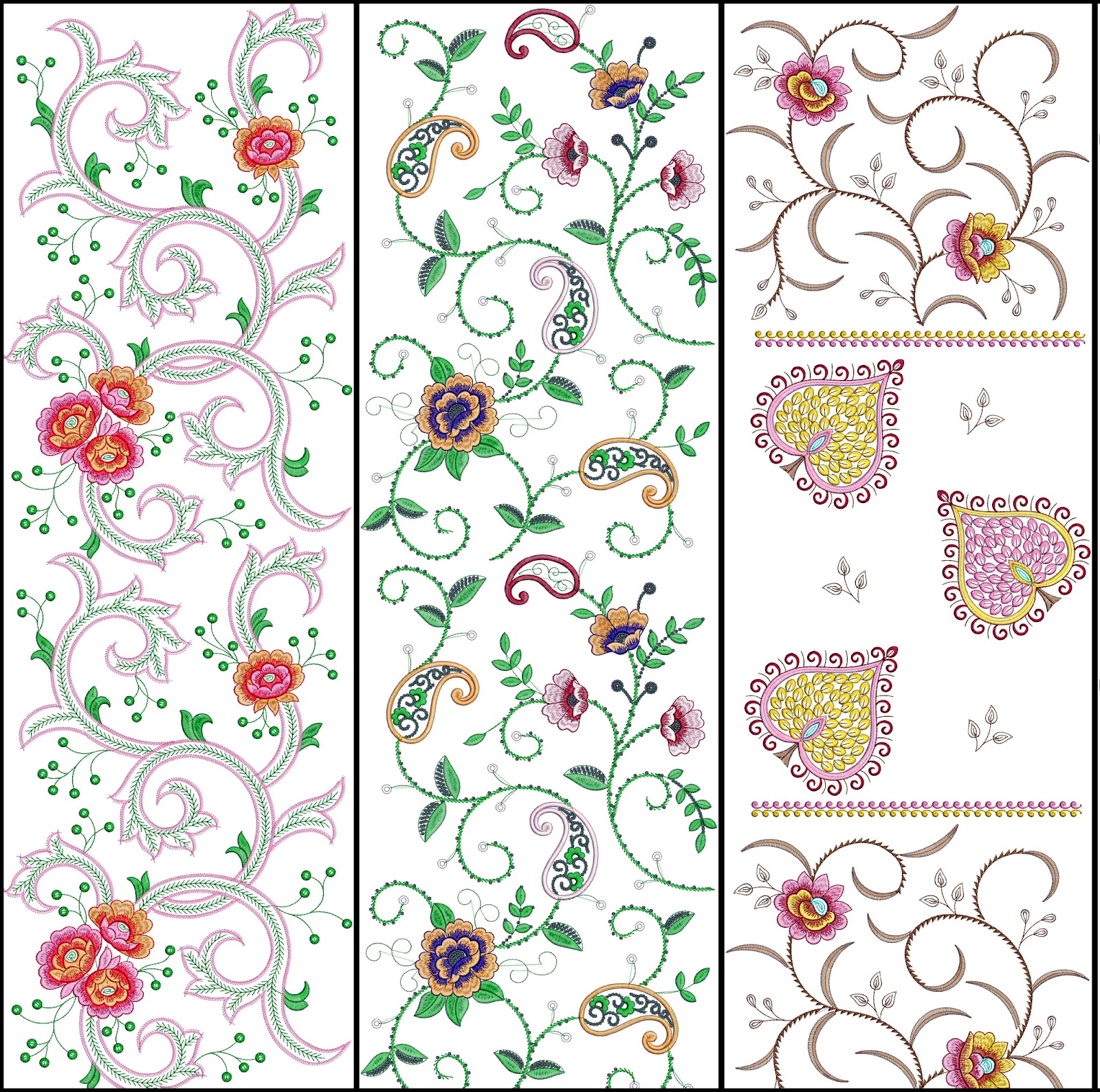 Embdesigntube Fresh Allover Jaal Embroidery Designs