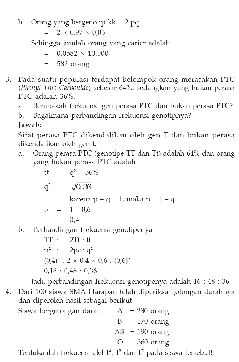 Hukum Hardy Weinberg Wartos Biologi