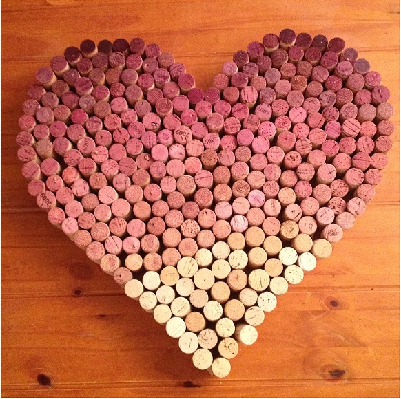 PostGrad Crafting Ombre Wine Cork Heart!