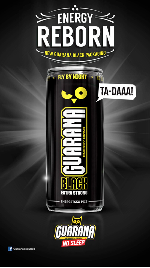 My Owl Barn Guarana "No Sleep" Energy Drink Design Packaging