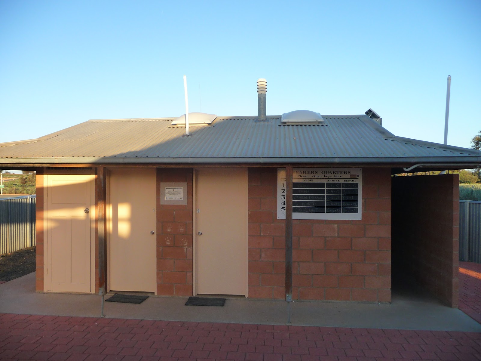 green camper Mungo National Park Shearer's Quarters
