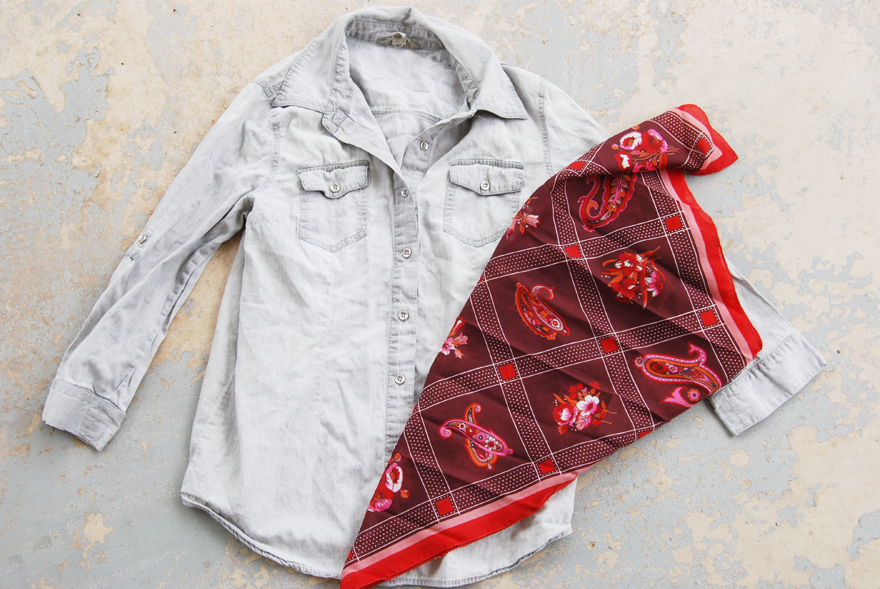 Jessamity DIY Project Denim Bandana Shirt