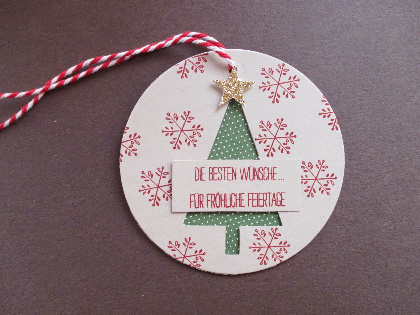 Sconebeker Stempelscheune schnelle Geschenkanhänger für Weihnachten