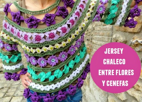 Jersey gipsy bohemio de flores y cenefas Del diseñador francés Cécile…
