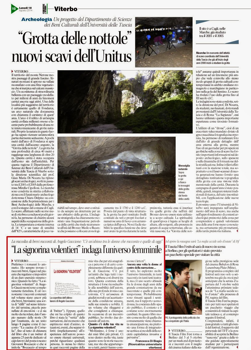 CORRIERE DI VITERBO 18/8/14