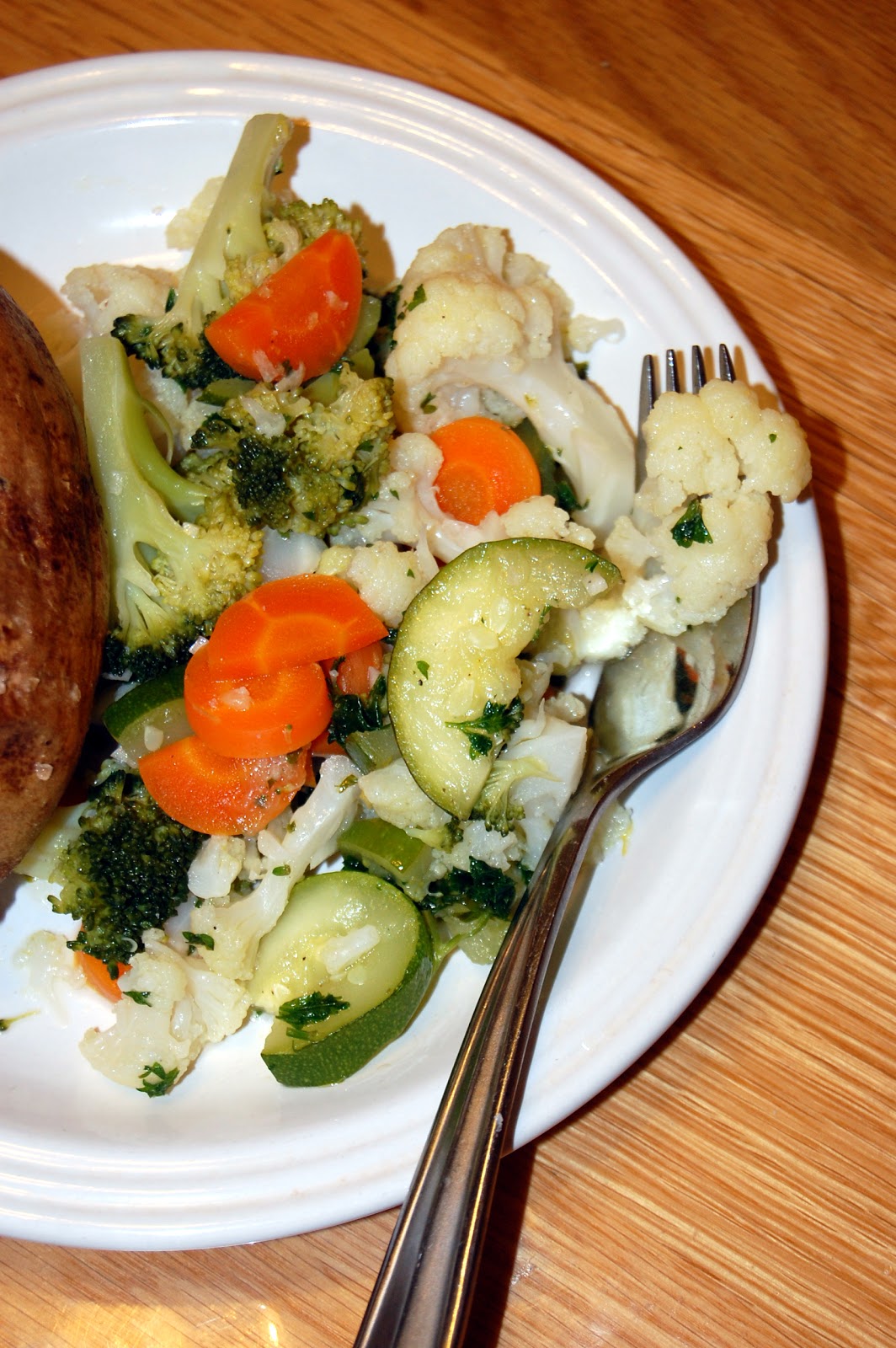 One Sunny Home Steamed Vegetables with LemonGarlic Dressing