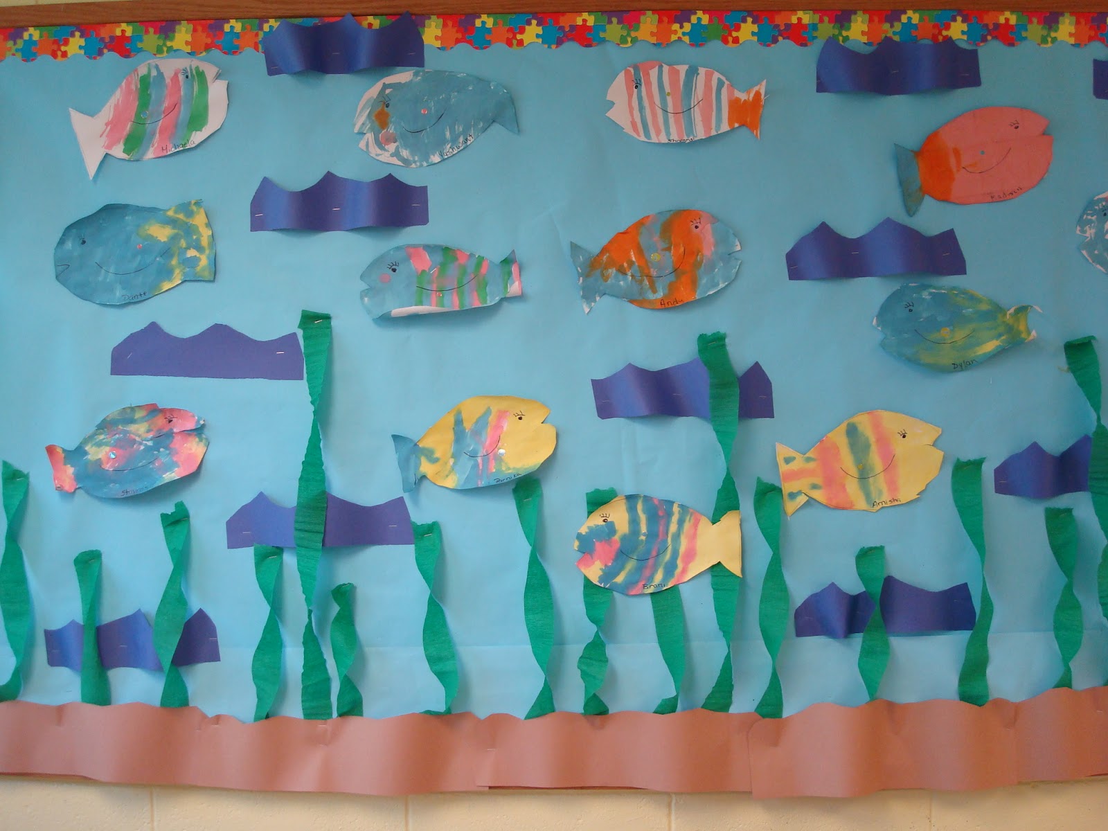 Trinity Preschool Mount Prospect Fish Bulletin Board Oak room