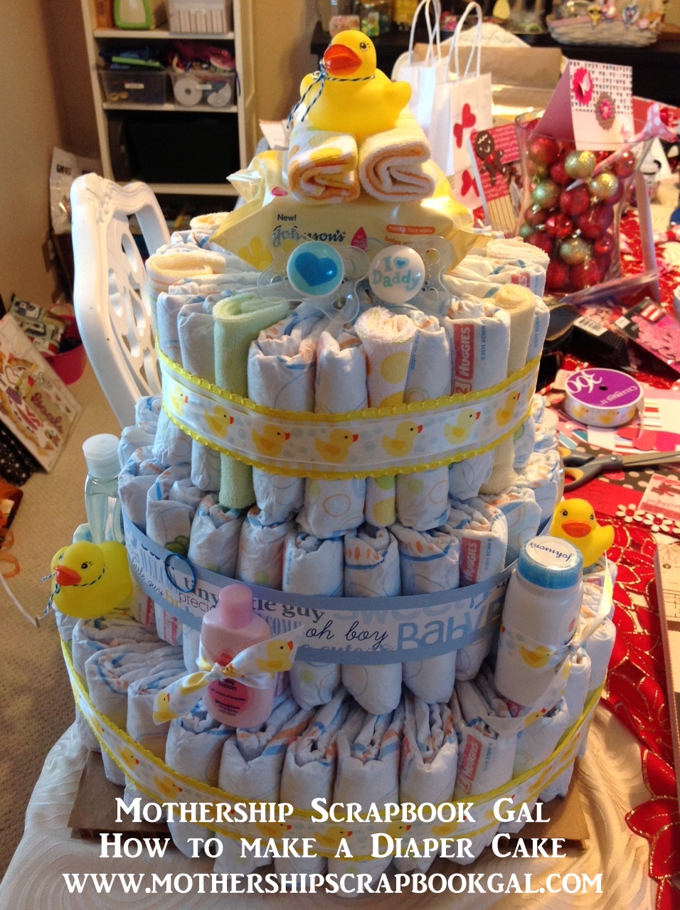 Baby Shower Diaper Cake - Create Studio Fresno