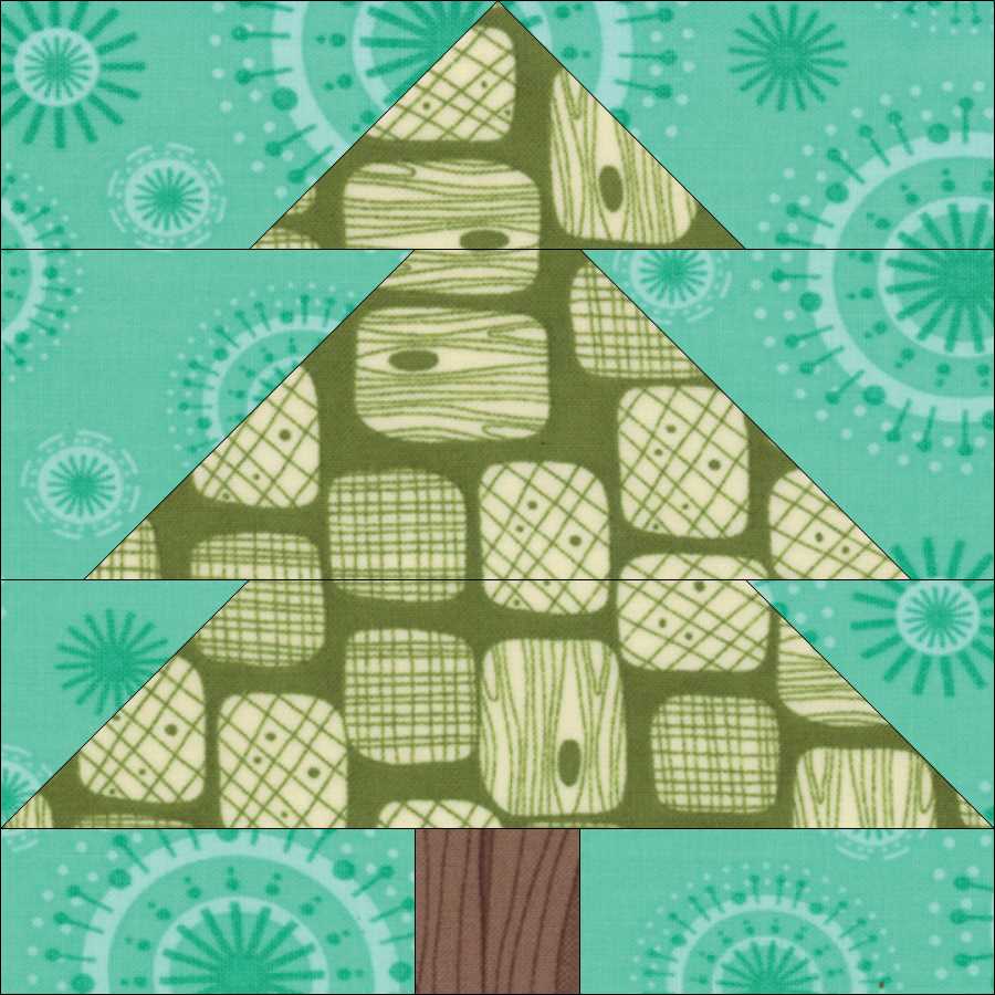 Tops to Treasures S'more Rows.5 Paper Pieced Trees