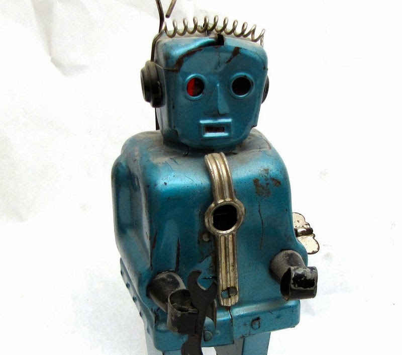 Fantástica muestra de toy art robots