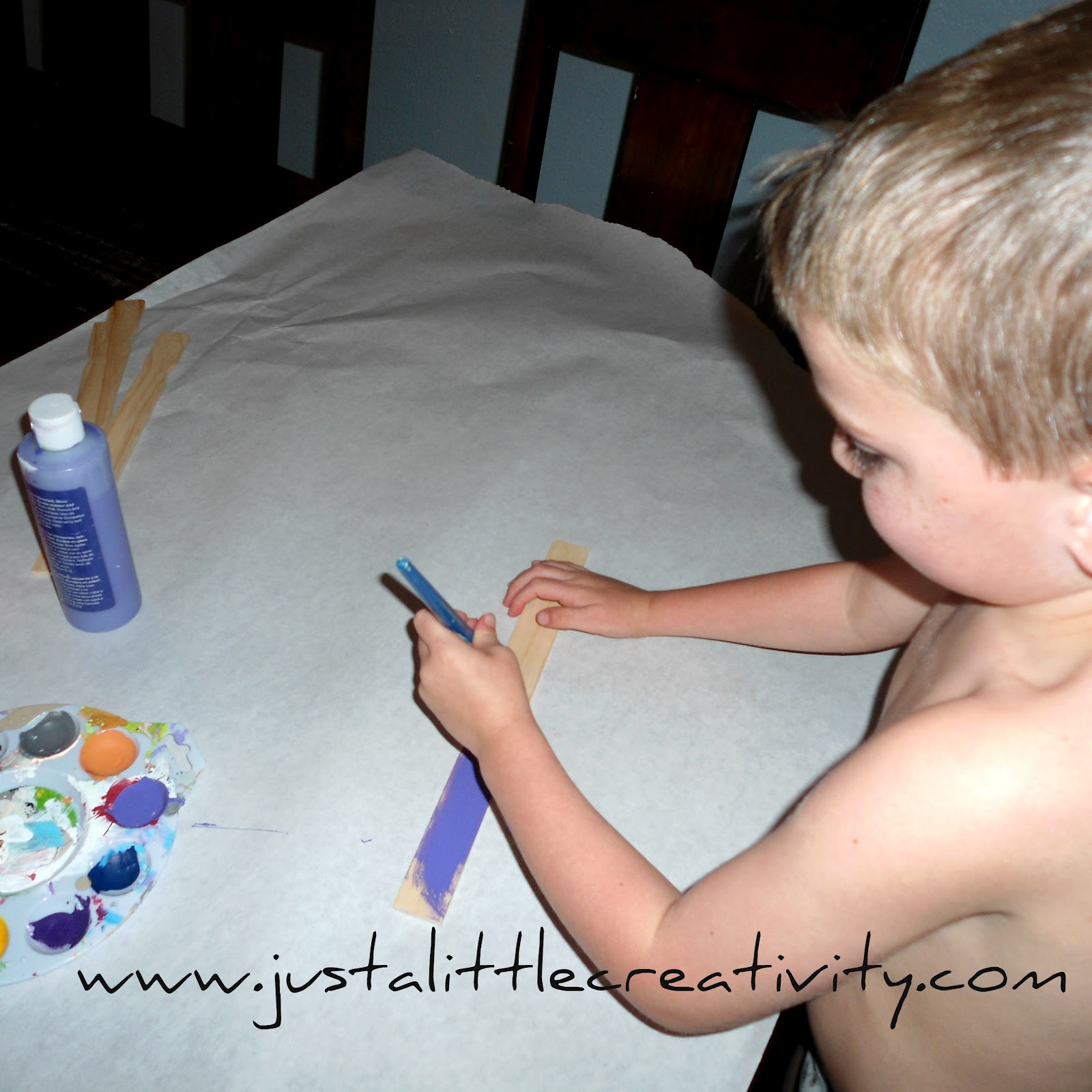 DIY Garden Markers from Paint Stir Sticks {Kids Crafts}