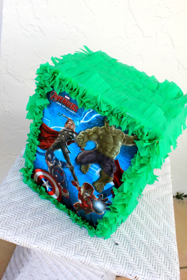 DIY Marvel Avengers Birthday Pinata #BDayOnBudget #ad