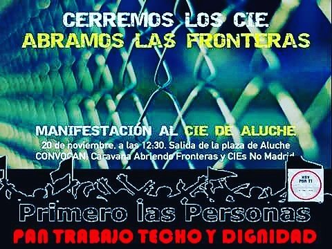 20 noviembre manifestación CIE Aluche