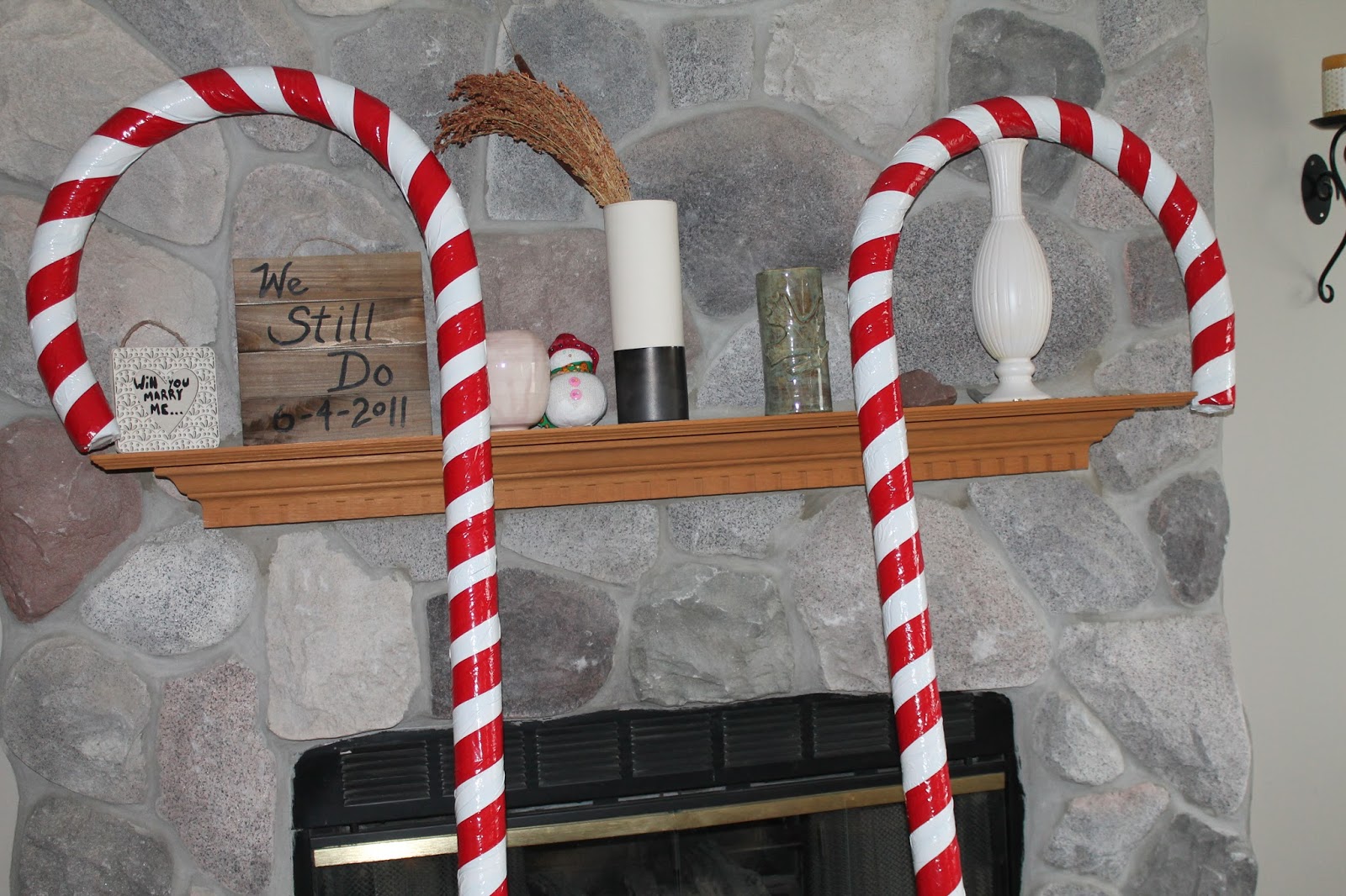 How To Make Giant Candy Cane Decorations Simple Suburban