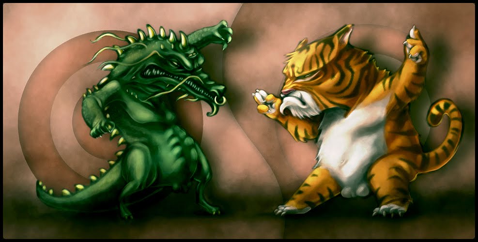 Tiger & dragon. abstract vector illustration of chinese mythology The Shoze Blog: May 2011