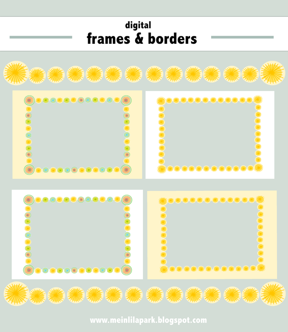 free digital blossom frames and borders Fotorahmen freebie