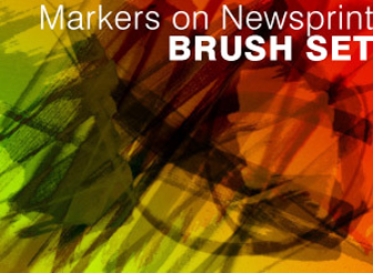 Markers on Newsprint brushes photoshop, Photoshop Brushes