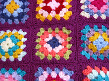 Sewing granny squares together