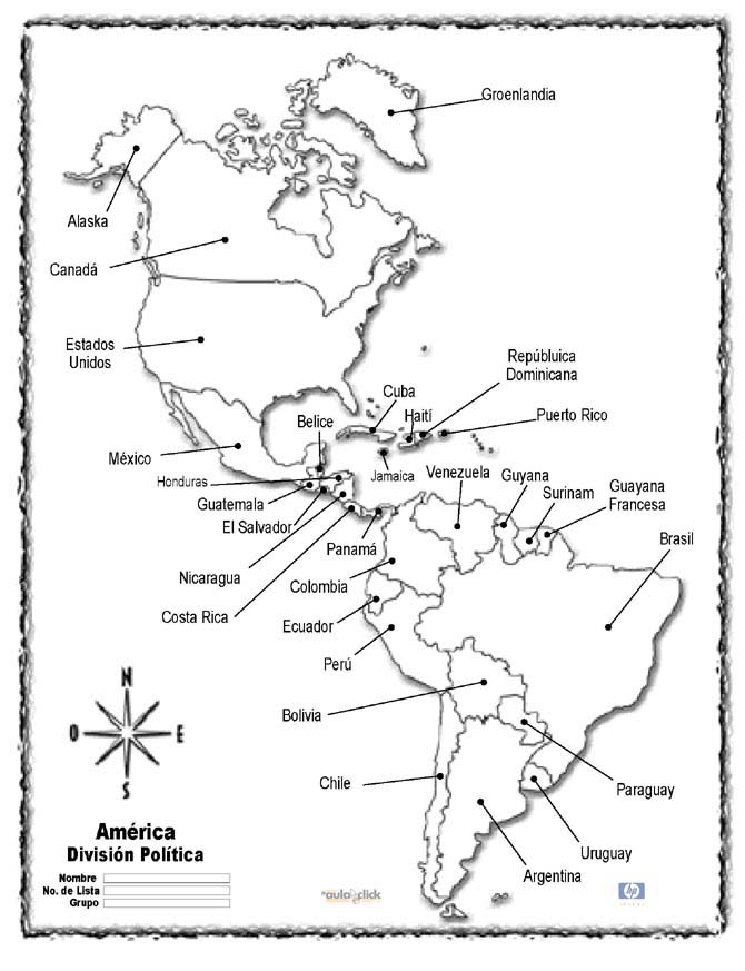 mapa de america del sur sudamerica paises y capitales paises