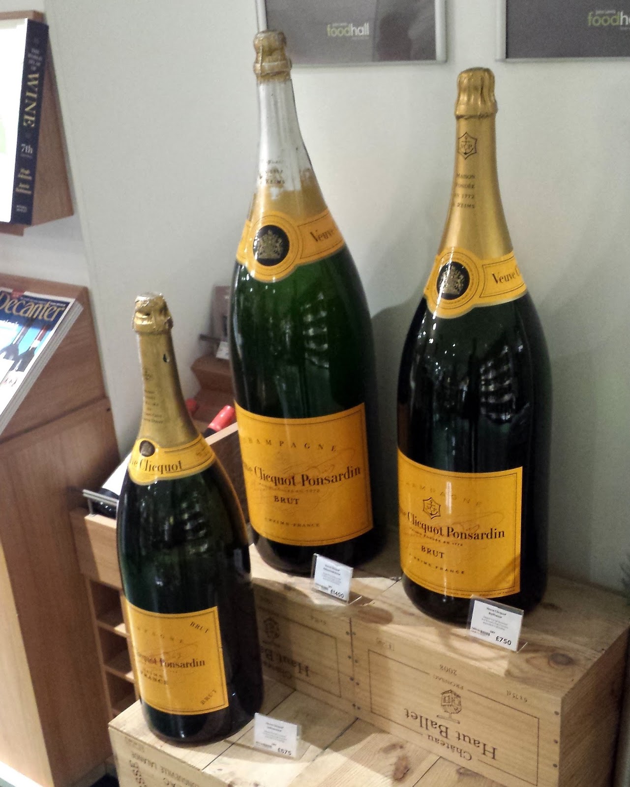 Legatus Food And Wine Large Veuve Clicquot Champagne Bottles In John Lewis Food Hall
