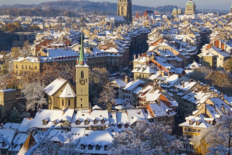 White Winter Holiday in Bern, Switzerland White Winter Holiday in Bern, Switzerland