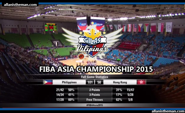 Gilas Pilipinas defeats Hong Kong by 51 points,101-50 - FIBA Asia 2015