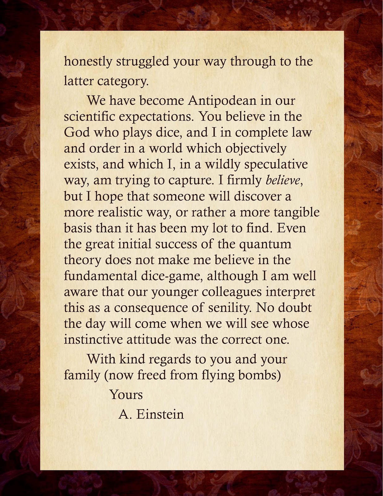 einsteins letter essay How a letter from einstein saved a scientist from nazi germany his essays and reviews have appeared in numerous publications worldwide. einsteins letter essay How a letter from einstein saved a scientist from nazi germany his essays and reviews have appeared in numerous publications worldwide.