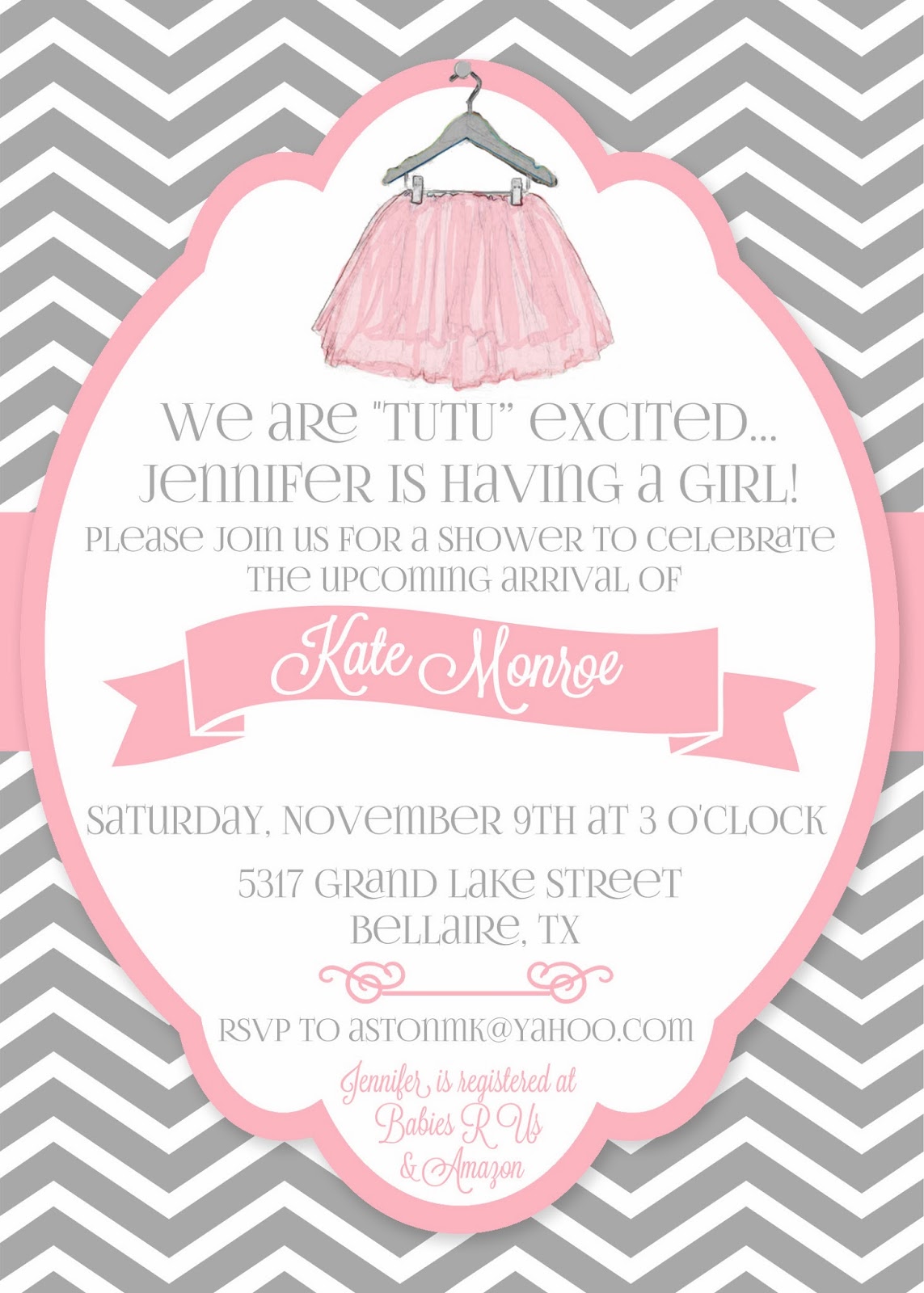 daily dimples quot tutu quot cute baby shower tutu baby shower invitations templates