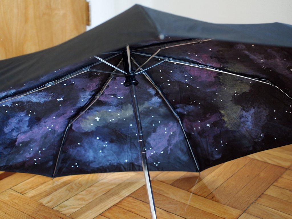 Paint Your Own Galaxy Umbrella Pink Stripey Socks