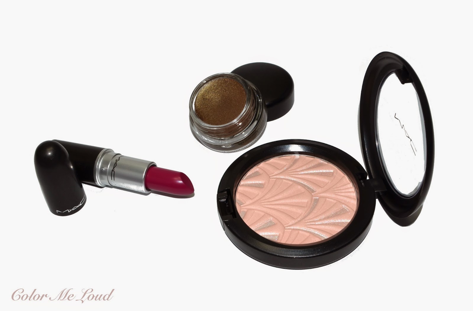 My Picks from MAC Philip Treacy Collection, Pro Longwear Paint Pot Genuine Treasure, Hollywood Cerise Lipstick and Highlight Powder in Blush Pink, Review, Swatch, Comparison & FOTD