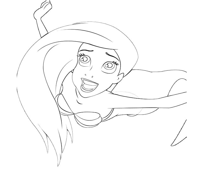 Printable Little Mermaid Ariel Smile Coloring Pages printable-little-mermaid-ariel-smile-coloring-pages