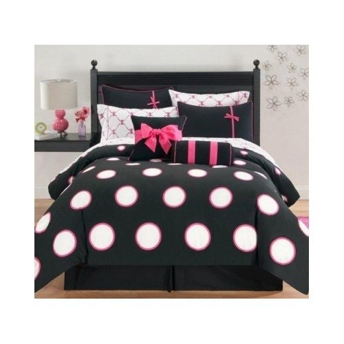 Pink Black and White Bedding Sets for Girls, Tweens and Teens