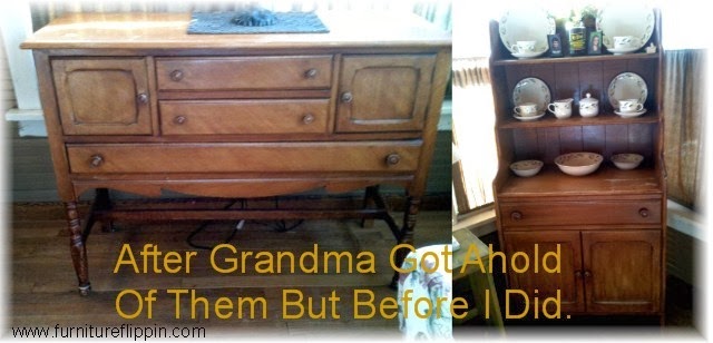 Buffet and Hutch Makeover by Furniture Flippin'