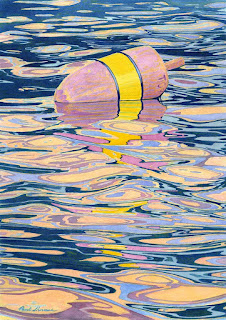"Pink And Yellow Buoy" - Watercolor "Pink And Yellow Buoy" - Watercolor