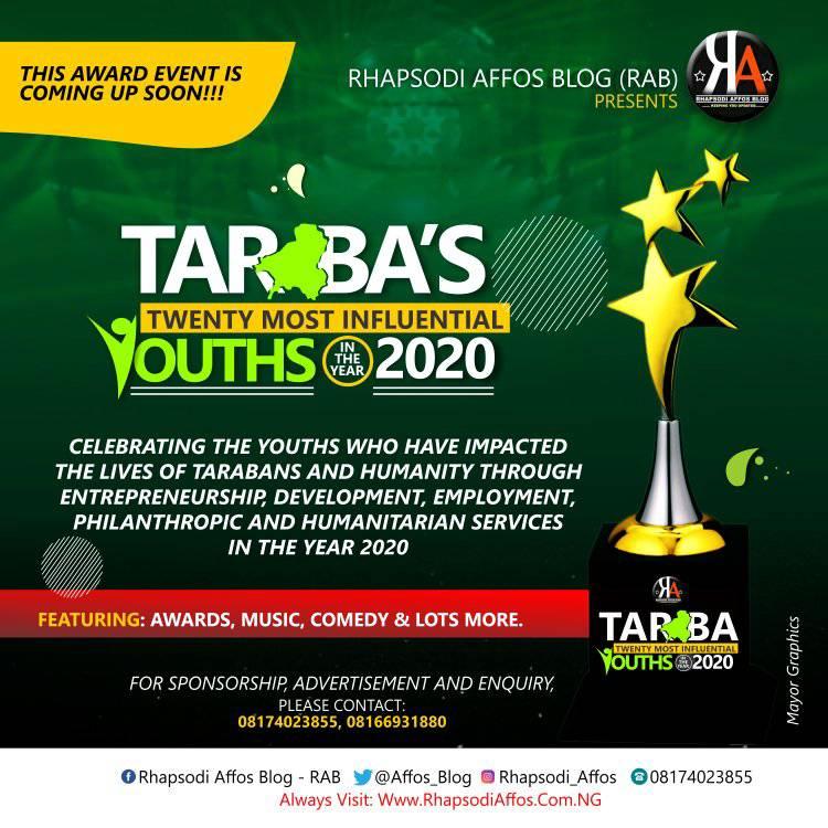 20  Most Influential Youths in the year 2020 to hold in Jalingo