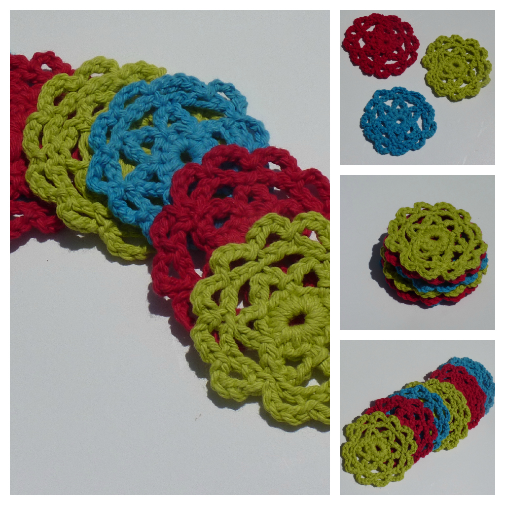 No time to be bored Crochet Doily Coasters